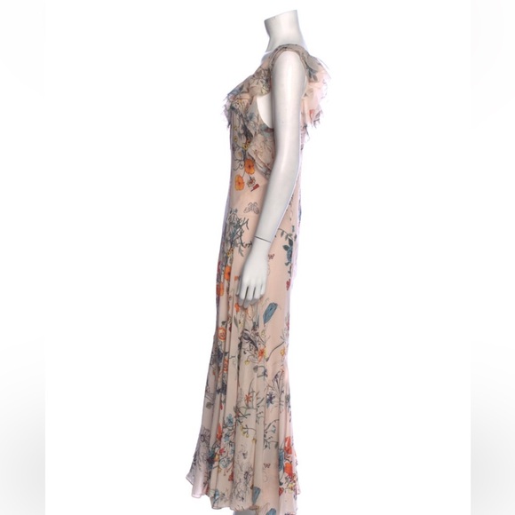 Rebecca Taylor Floral and Butterfly Print Long Dress - Picture 2 of 4